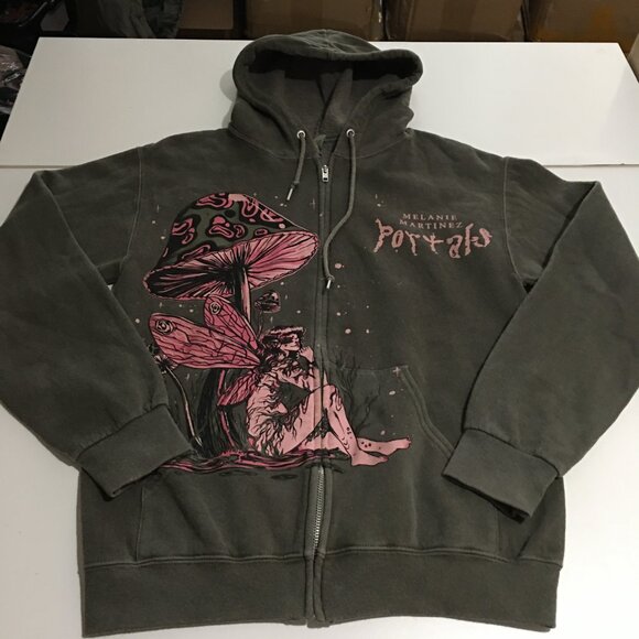 Melanie Martinez Portals Zip-Up Hoodie Sweatshirt Small Green Fairy Mushroom - Picture 1 of 10